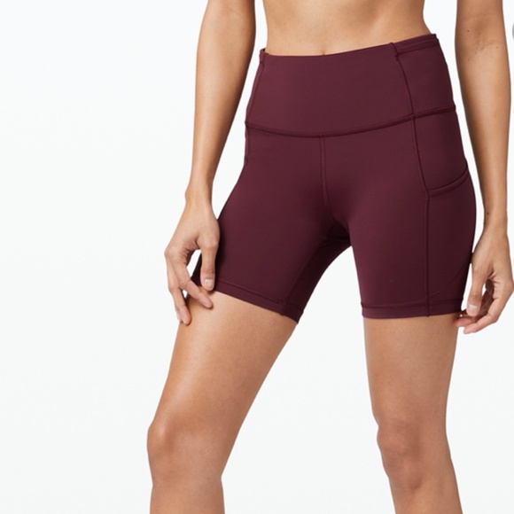 lululemon athletica Pants - Lululemon: Fast and Free Short 6", Maroon, size 4